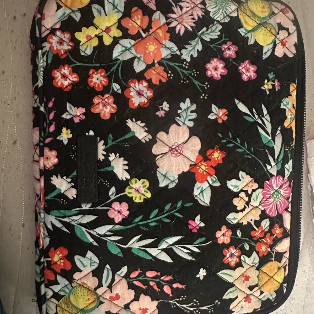 Vera Bradley Floral Laptop Case - Black, Pink, Yellow, Green
